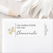 Étiquette de bougie Chamomile (En situation)