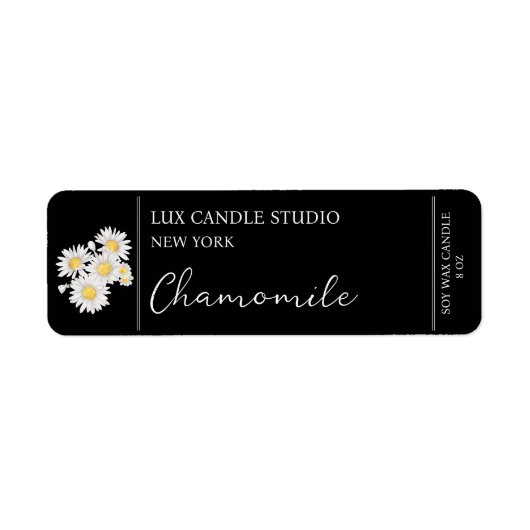 Étiquette de bougie Chamomile (Devant)