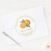 Étiquette de bougie d'agrumes maison en or | Blanc (Enveloppe)