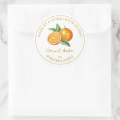 Étiquette de bougie d'agrumes maison en or | Blanc (Sac)