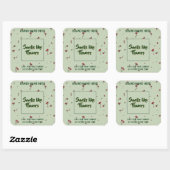 Étiquette de bougie de fleur personnalisable Texte (Feuille)