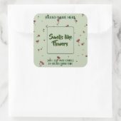 Étiquette de bougie de fleur personnalisable Texte (Sac)