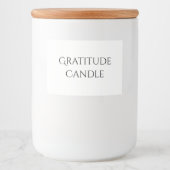 Étiquette de bougie de Gratitude (Devant)