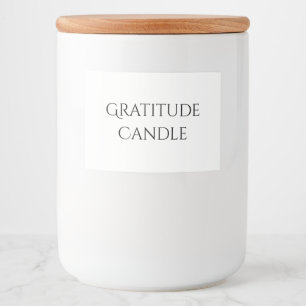 Étiquette de bougie de Gratitude