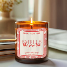Étiquette de bougie de la Saint-Valentin « Sent co