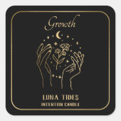 Étiquette de bougie de l'intention de croissance d (Devant)