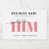 Étiquette de bougie de luxe personnalisé (Étiquettes simples)