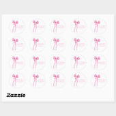 Étiquette de bougie de prière à l'aquarelle rose (Feuille)