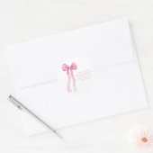 Étiquette de bougie de prière à l'aquarelle rose (Enveloppe)