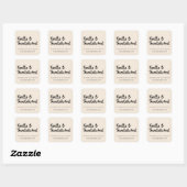 Étiquette de bougie de soja beige moderne (Feuille)