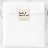 Étiquette de bougie de soja beige moderne (Sac)