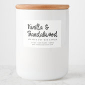 étiquette de bougie de soja blanche moderne (Devant)