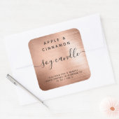 Étiquette de bougie de soja en métal brossé rose (Enveloppe)