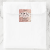 Étiquette de bougie de soja en script pailleté or  (Sac)