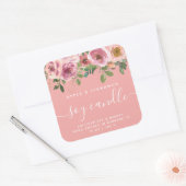 Étiquette de bougie de soja rose (Enveloppe)