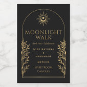 Étiquette de bougie de tarot en or et dos (Étiquettes simples)