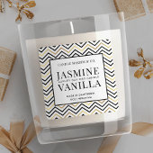 Étiquette de bougie de vacances d'hiver noir et or