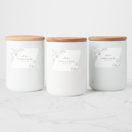 Étiquette de bougie d'illustration végétale (Bouteilles)