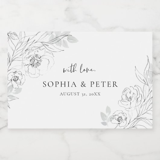 Étiquette de bougie d'illustration végétale (Étiquettes simples)