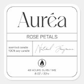 Étiquette de bougie du logo du produit moderne (Devant)