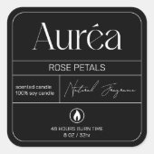 Étiquette de bougie du logo du produit moderne (Devant)