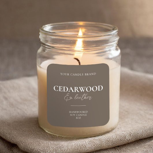 Étiquette de bougie élégante minimaliste moderne