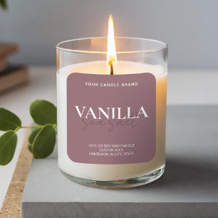 Étiquette de bougie élégante minimaliste moderne