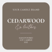 Étiquette de bougie élégante minimaliste moderne (Devant)