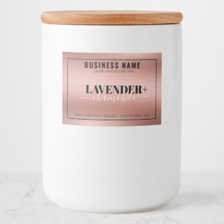 Étiquette de bougie en or rose, Sticker à bougies,