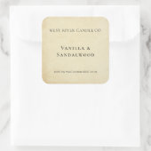 Étiquette de bougie en papier kraft élégant rustiq (Sac)