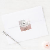 Étiquette de bougie en soja avec écriture pailleté (Enveloppe)