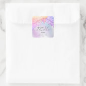 Étiquette de bougie en soja avec écriture scintill (Sac)