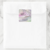 étiquette de bougie en soja avec écriture scintill (Sac)