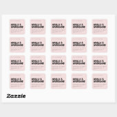 étiquette de bougie en soja rose pâle de typograph (Feuille)