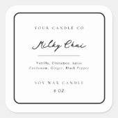 Étiquette de bougie Entreprise Produit Étiquette P (Devant)