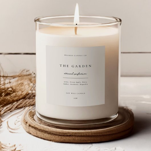 Étiquette de bougie Entreprise Produit Étiquette P