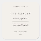 Étiquette de bougie Entreprise Produit Étiquette P (Devant)