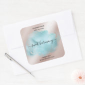 Étiquette de bougie étiquette de  de pot turquoise (Enveloppe)