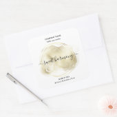 Étiquette de bougie étiquette de  de pot turquoise (Enveloppe)