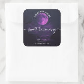 Étiquette de bougie étiquette de lune violet  de b (Sac)