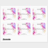 Étiquette de bougie étiquette rose étiquette or  (Feuille)