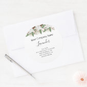 Étiquette de bougie florale blanche (Enveloppe)