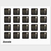 Étiquette de bougie Halloween Black Forest Luxe | (Feuille)