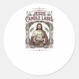 Étiquette de bougie Jésus Bougie Jésus Foi chrétie
