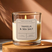 Étiquette de bougie Kraft moderne