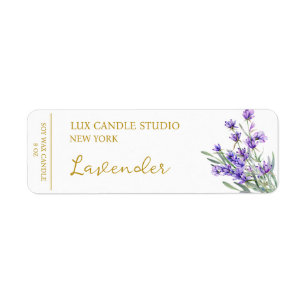 Étiquette de bougie Lavender