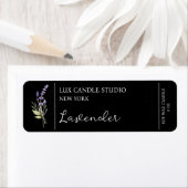 Étiquette de bougie Lavender (En situation)