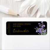 Étiquette de bougie Lavender (En situation)