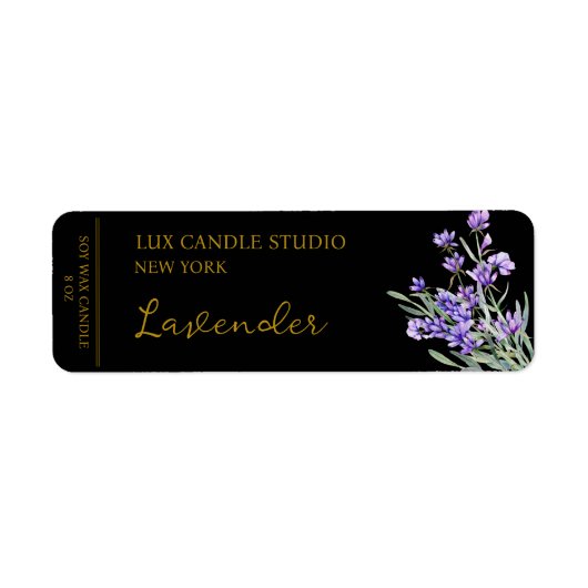 Étiquette de bougie Lavender (Devant)