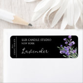 Étiquette de bougie Lavender (En situation)